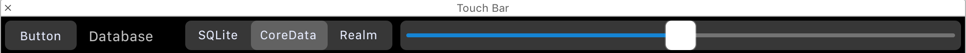 TouchBarBasicControlls